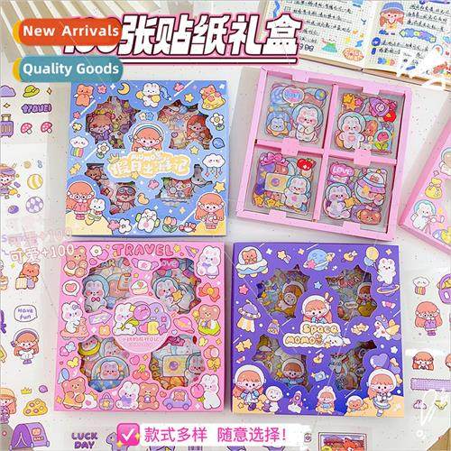 Cartoon handbook sticker set cute waterproPET stickers water