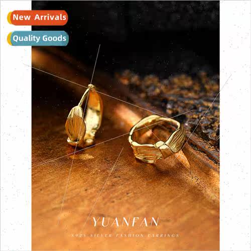925 silver Irregular Texture Earrings适用Women Europe Retro
