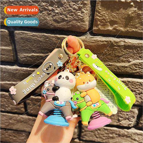 Trojan horse shaking car silicone keychain keychain doll pen