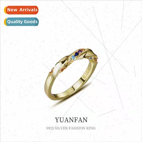 925 silver Colorful Zirconia Ring Women che Europe Ring