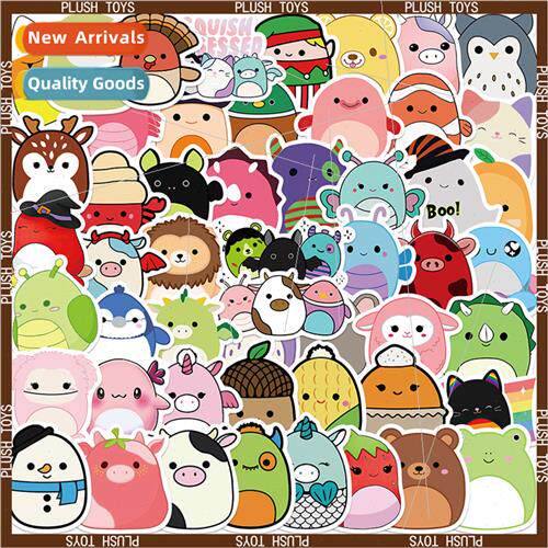 52 Cute Plush Toys Stickers WaterproDecorative ggage Guar La