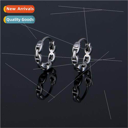 Europe fall new ear buckle earrings stainless steel niche ch