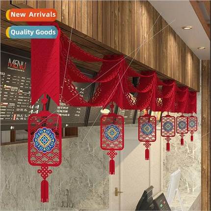2022 Spring Festival decorations pull flowers string flag pe