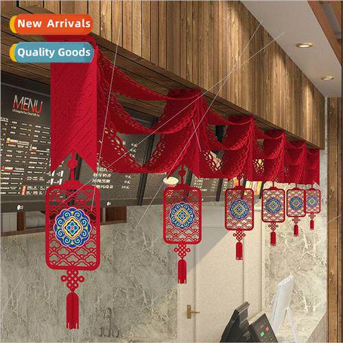 2022 Spring Festival decorations pull flowers string flag pe