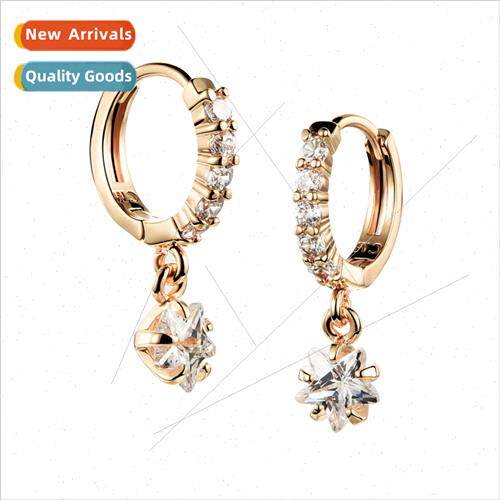Zirconia Women Earrings Zirconia Star Drop Earrings Electrop