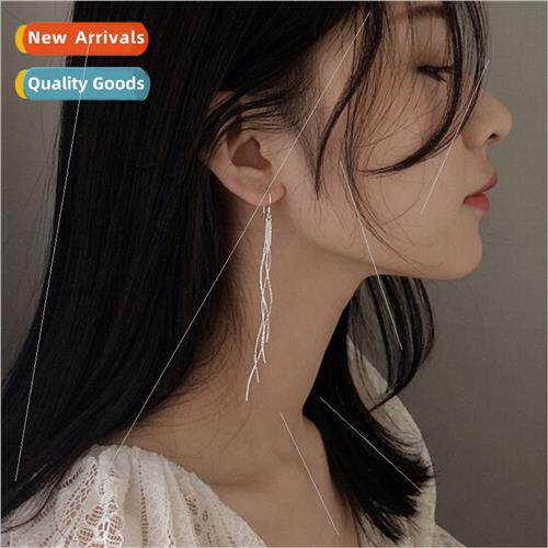 Korea fashion silver needle earrings female 2021 new tide lo