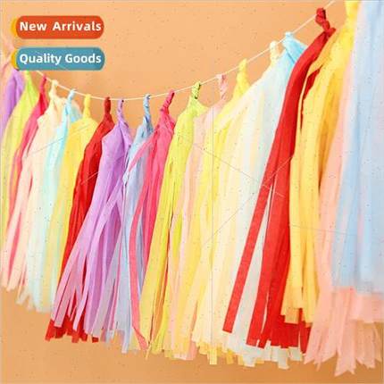 Europe wedding new room holiday decoration paper tassel pull