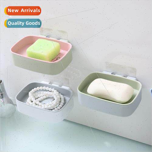 Creative double-free soap box wall-mounted handmade draining