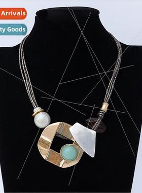 New necklaces Europe fashion high-class color clashing geome