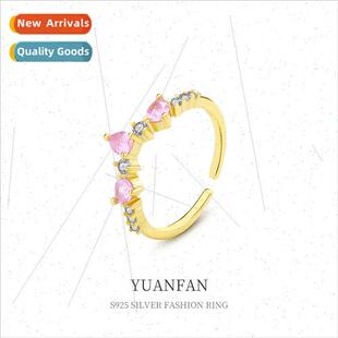 925 silver teardrop zirconia ring women Europe niche ins rin