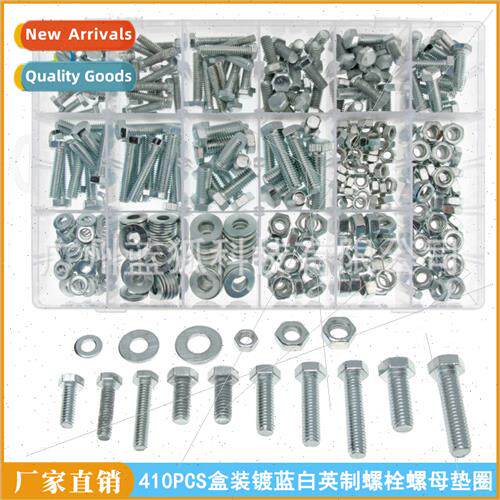 410PCS boxed Hexagon socket head cap screws nuts O-ring flat