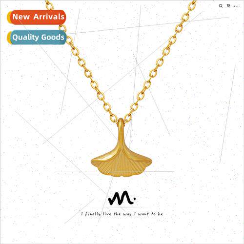 O chain women type ginkgo leaf skirt pendant necklace Korea
