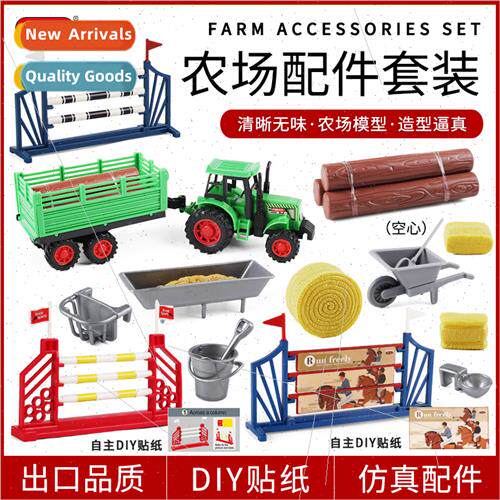 Horse farm ranch scene适用stallion saddle horse fence trough