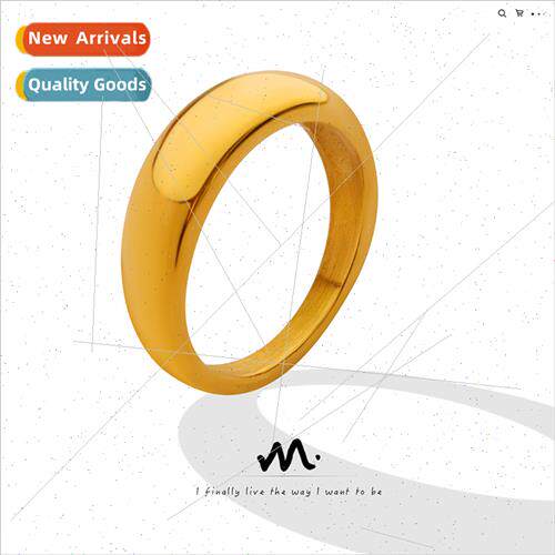 Men women couple simple plain ring fashion glossy tanium ste