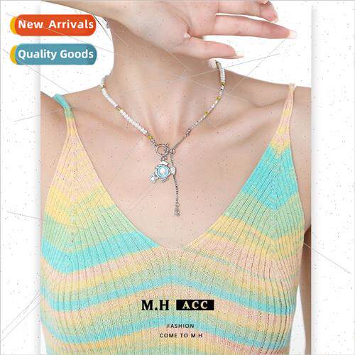 Pisces tassel necklace female sweet cool ins sweater chain h