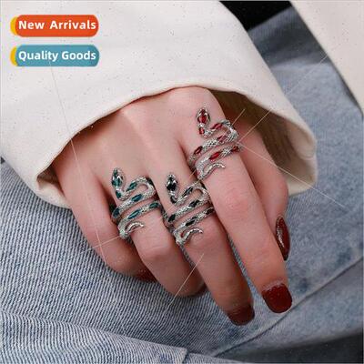 Serpentine Snake Wrapped Chibi Snake Sense Irregular Rings O