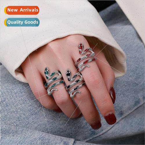 Serpentine Snake Wrapped Chibi Snake Sense Irregular Rings O