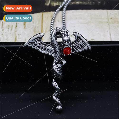 Europe Divine Dragon Cross Sword Pendant Vintage Necklace适