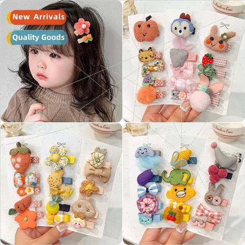 Girls cute full wrap cloth hair clips baby baby super cute s