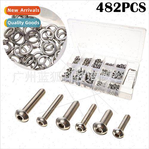 Screw Set 482pcs Stainless Steel Hexagon Socket Head Screws