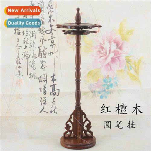 Yellow pear wood wooden pen hanging Practical new disc brush