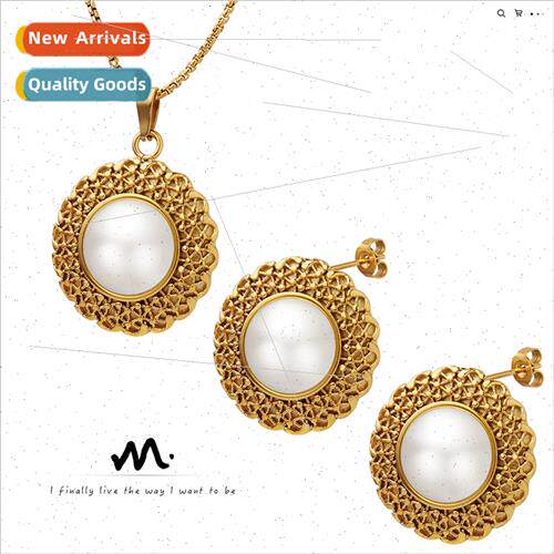 French vintage jewelry set sense straw hat inlaid faux pearl