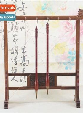 Antique Rosewood Dragon Head Pen Holder 6 Pins 12 Pins Calli