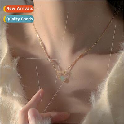 Hotan Jade Geometric Necklace Women mple Pendant Girlfriend