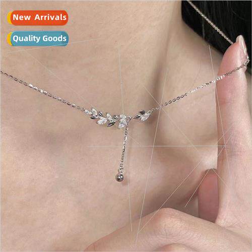 Wheat ears necklace female ins tide niche premium collarbone