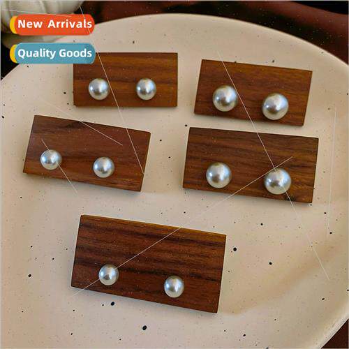lver needle autumn winter simple gray pearl earrings wild ea