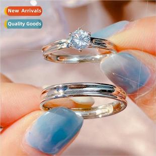 Couple rings niche S925 silver men women pair ring does not