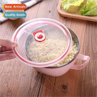 Large instant noodle cup double-layer bowl wh lid preservati