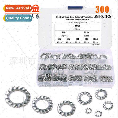 300pcs M2.5 3 4 5 6 8 10 12 Stainless Steel 304 External Ser