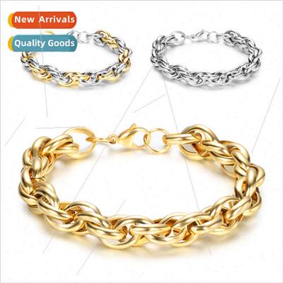 Europe punk Ins biker tide men fashion domineering stainless