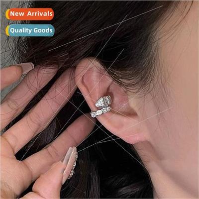 Super sparkling full diamond snake shape whout ear hole ear