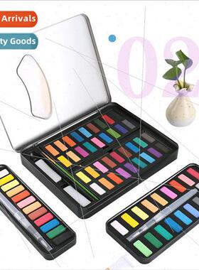 Watercolor Paint Solid Iron Box Set 12/18/24/36 Colors Gouac