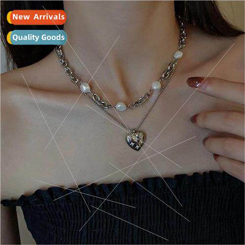 Tanium Steel Beads Beads Love Double Layers Necklace Kaka Je