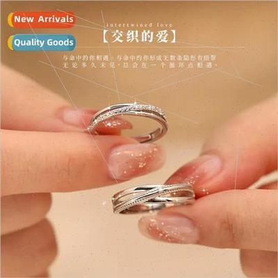 s925 silver couples ring pair men women couples fashion inla