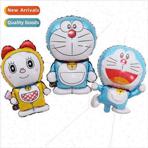 Standing Doraemon blue Tinkerbell cat modeling aluminum foil图片