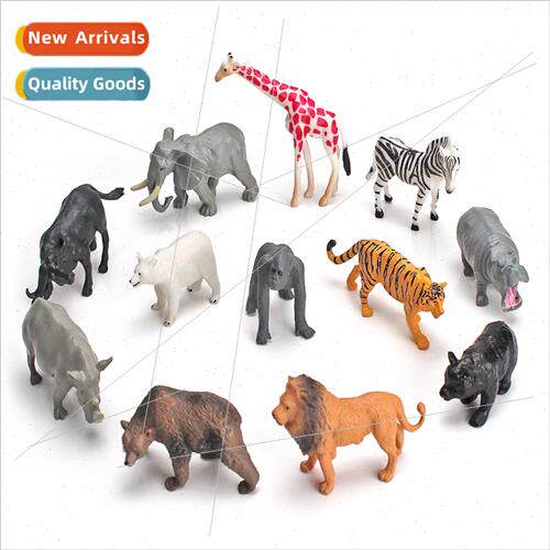 wild animal model giraffe tiger lion zoo ornament toys