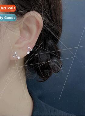 Small ear bone ring Korea country students simple zirconia s