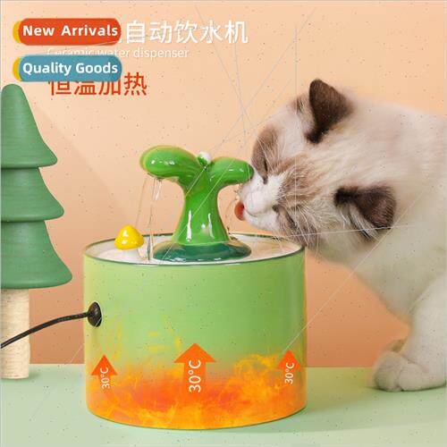 Pet water dispenser small medium dogs avocado automatic feed