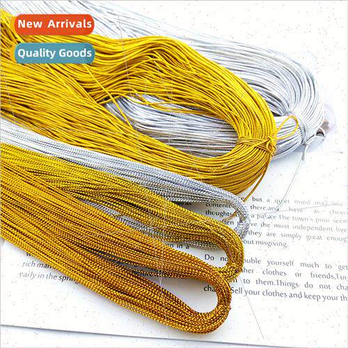 Golden tag elastic cord Gold rope lanyard binding line elast
