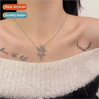 Vintage Spice Girl y2k Star Pentagram Pendant Stacking Neckl