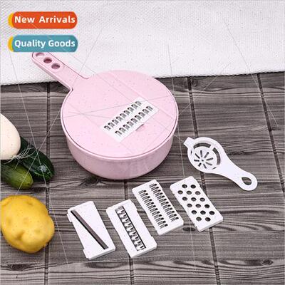 Multi-functional vegetable cutter 8pcs set slicer manual veg