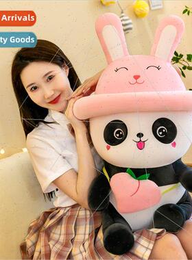 New transmation rabb panda doll cute hug peach panda plush t