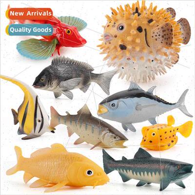 Solid freshwater fish model set 9 children science education