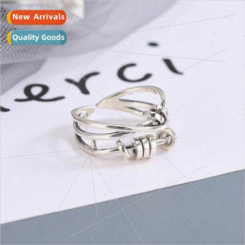 s925 silver Korea fashion hipster multi-layer spir ring open