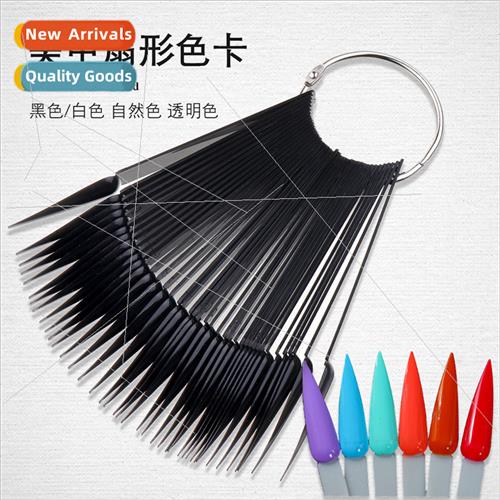 Scalloped Color Cards 40pcs Tip Nail Color Cards Transparent