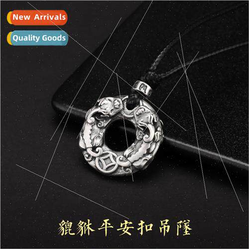 New brave peace button necklace men pendant tide men hundred
